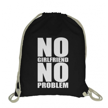 Blogerski plecak worek ze sznurkiem No girlfriend no problem